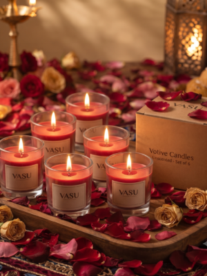 Rose Fragrance Votive Candle - Pack of 6