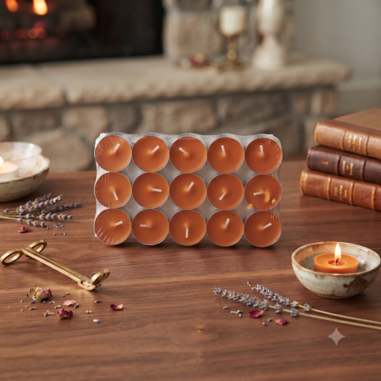 15 Pieces Peach Fragrance T-light Pack